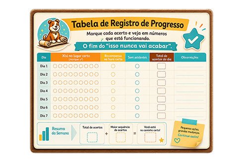 Mockup da Tabela de Registro de Progresso
